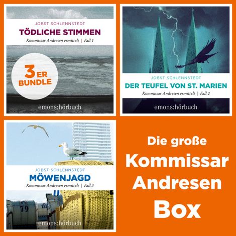 Hörbüch “Die große Kommissar Andresen Box - Tödliche Stimmen, Der Teufel von St. Marien, Möwenjagd - Kommissar Andresen (Ungekürzt) – Jobst Schlennstedt”