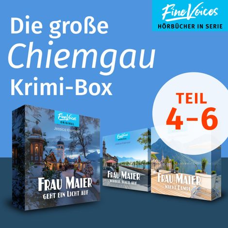 Hörbüch “Die große Chiemgau Krimi-Box - Teil 4-6: Frau Maier wirbelt Staub auf + Frau Maier macht Dampf + Frau Maier geht ein Licht auf (ungekürzt) – Jessica Kremser”
