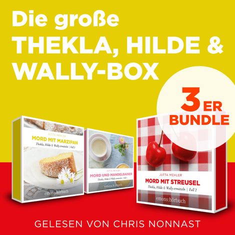 Hörbüch “Die große Thekla, Hilde & Wally Box - Mord und Mandelbaiser, Mord mit Streusel, Mord mit Marzipan - Thekla, Hilde, Wally (Ungekürzt) – Jutta Mehler”